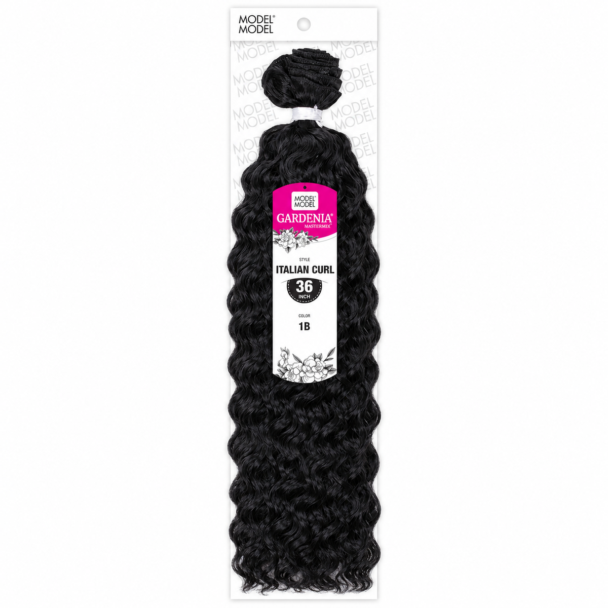 Model Model Gardenia Italian Curl 36-inch full retail package in color 1B