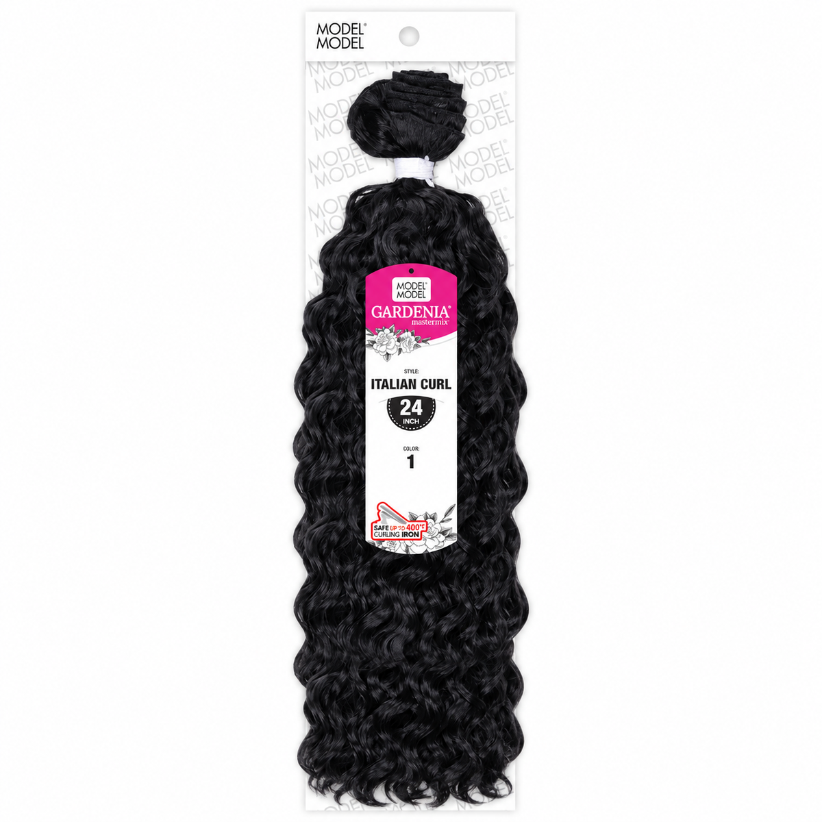 Model Model Gardenia Italian Curl Weave 24" — full package in color 1