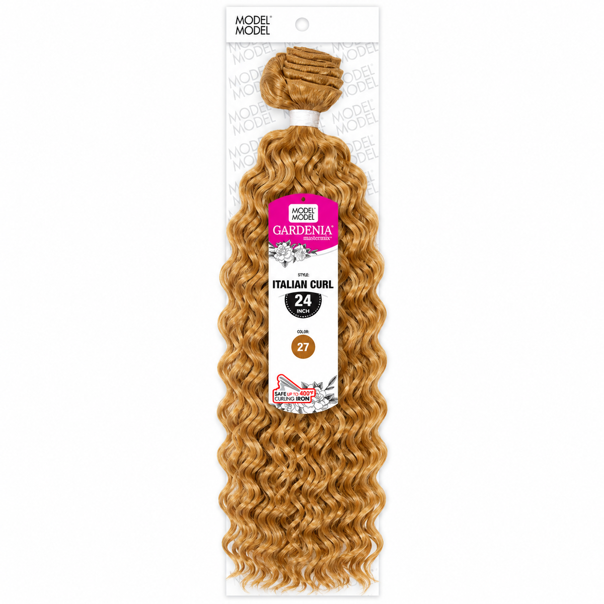 Model Model Gardenia Italian Curl Weave 24" — full package in color 27