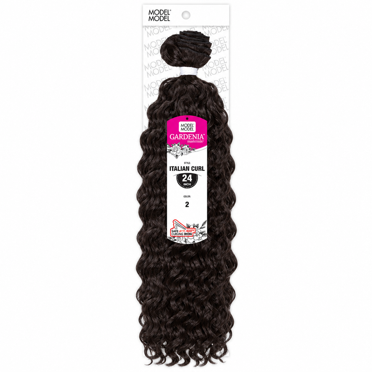 Model Model Gardenia Italian Curl Weave 24" — full package in color 2