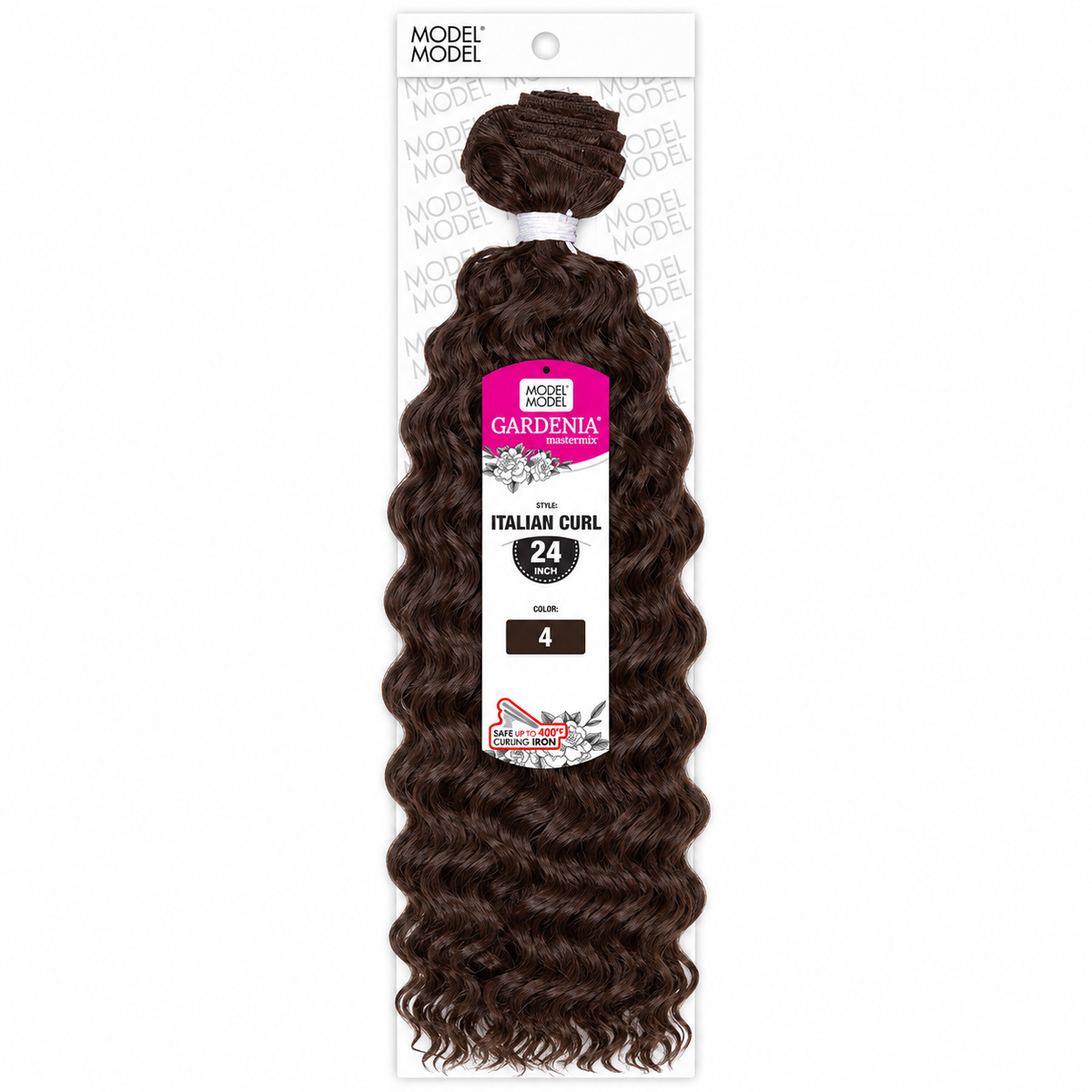 Model Model Gardenia Italian Curl Weave 24" — full package in color 4