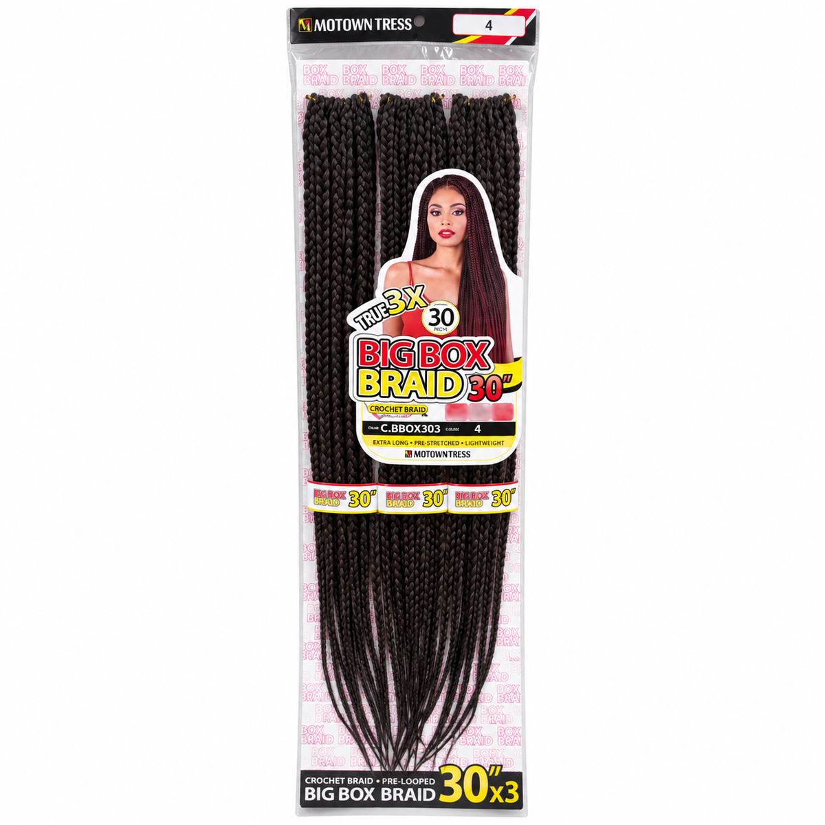 Motown Tress Big Box Braid 30 inch color 4