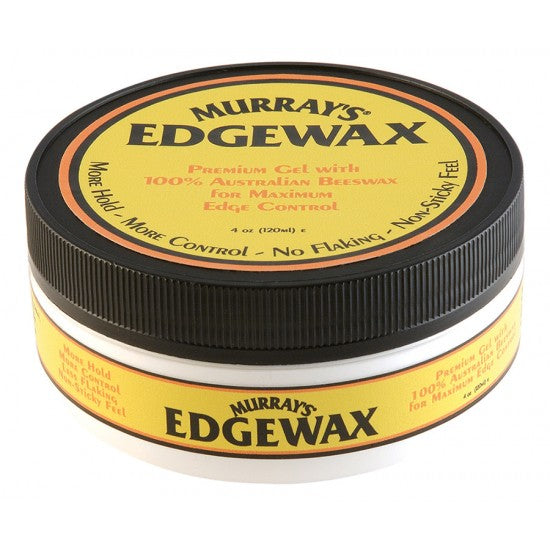 Murray's Edgewax regular formula 4 oz jar with orange lid on a white background