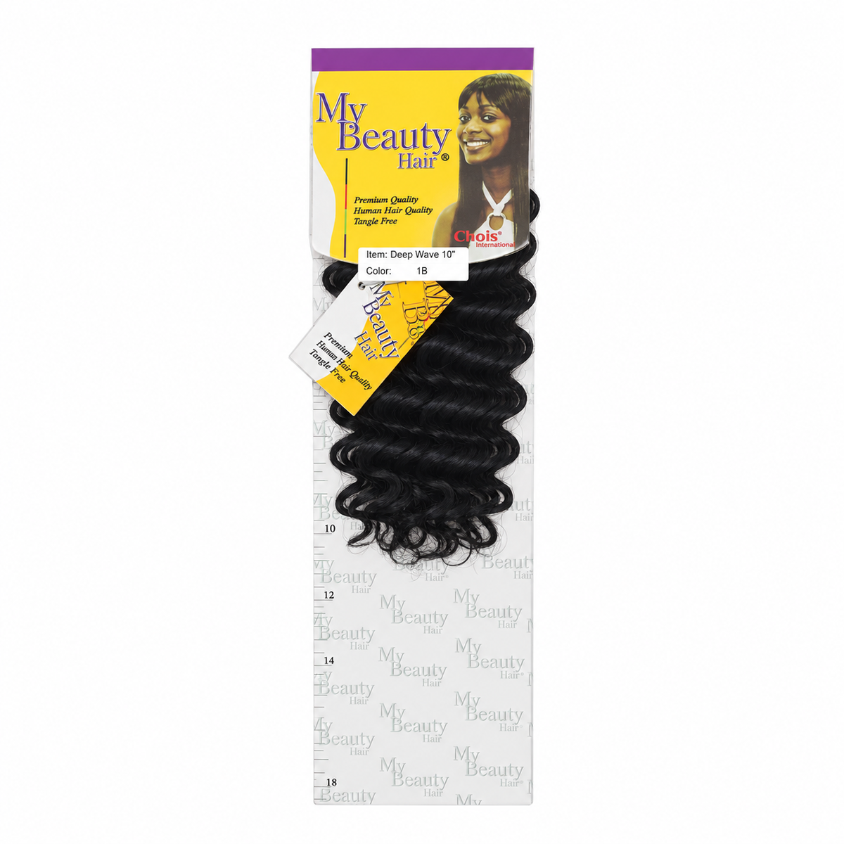 My Beauty Deep Wave human hair blend weave - full 10-inch retail package in color 1B
