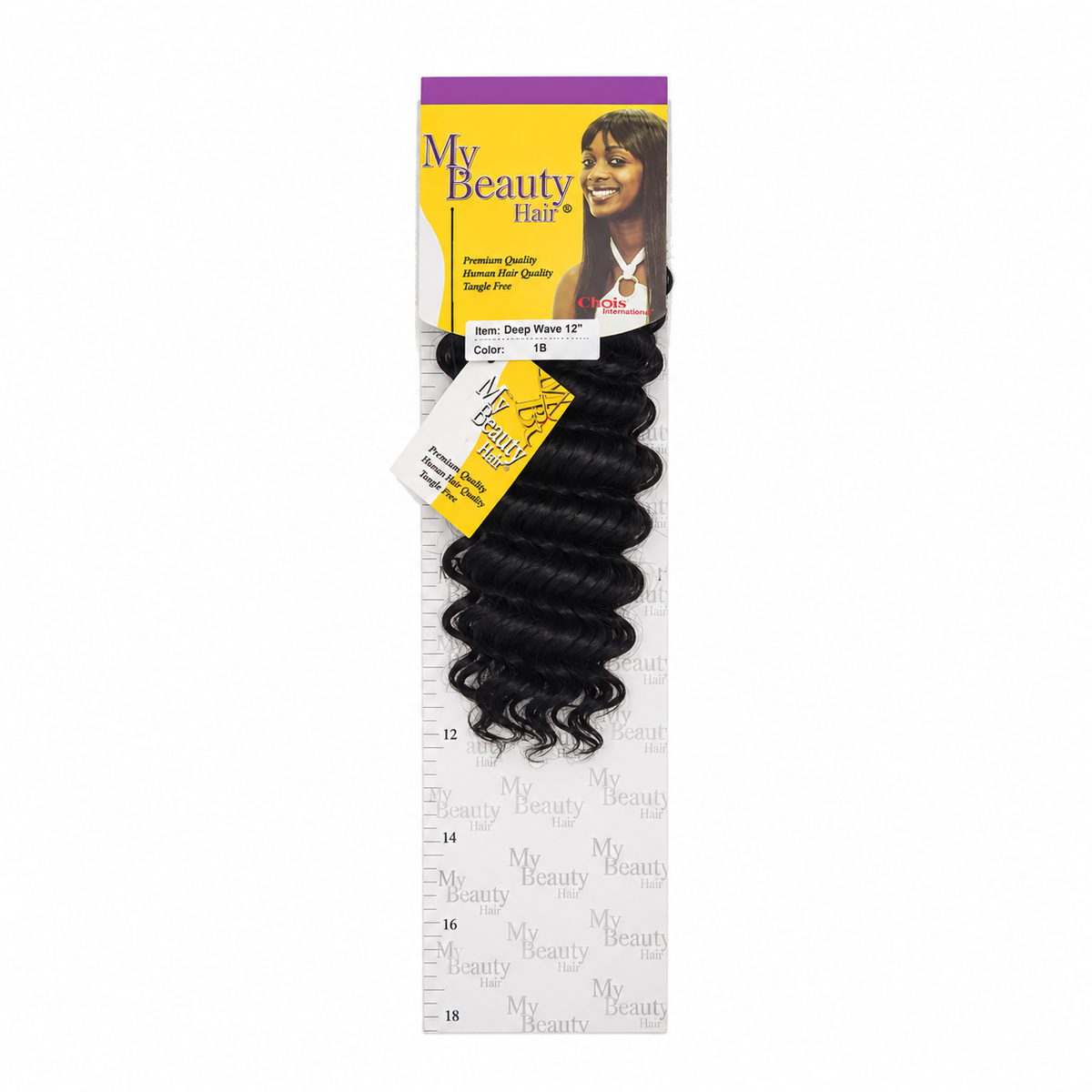 My Beauty Deep Wave human hair blend weave - full 12-inch retail package in color 1B