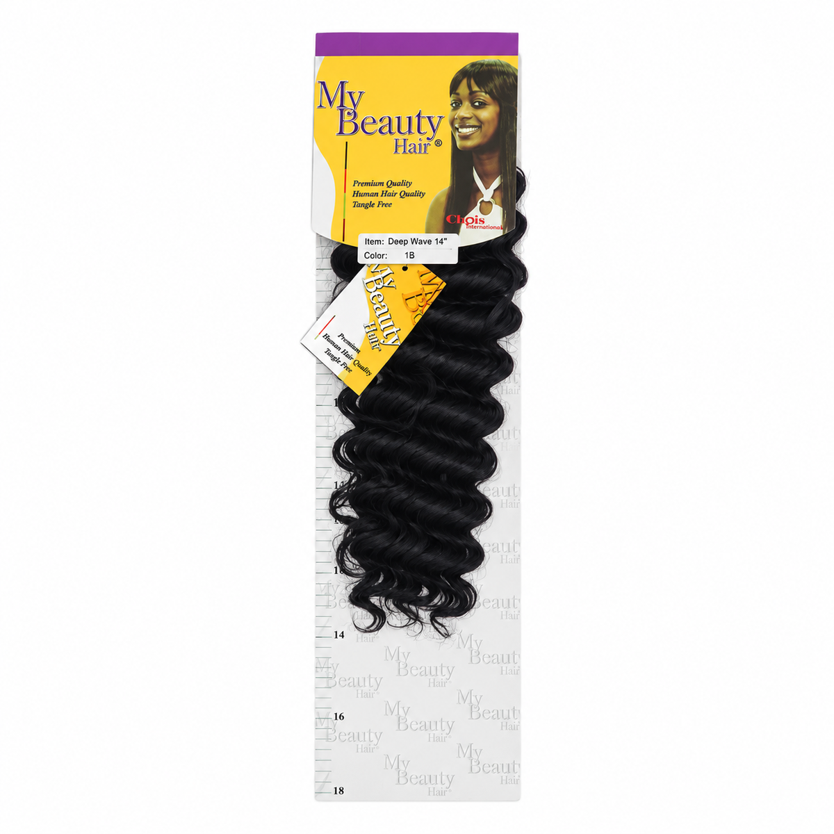 My Beauty Deep Wave human hair blend weave - full 14-inch retail package in color 1B