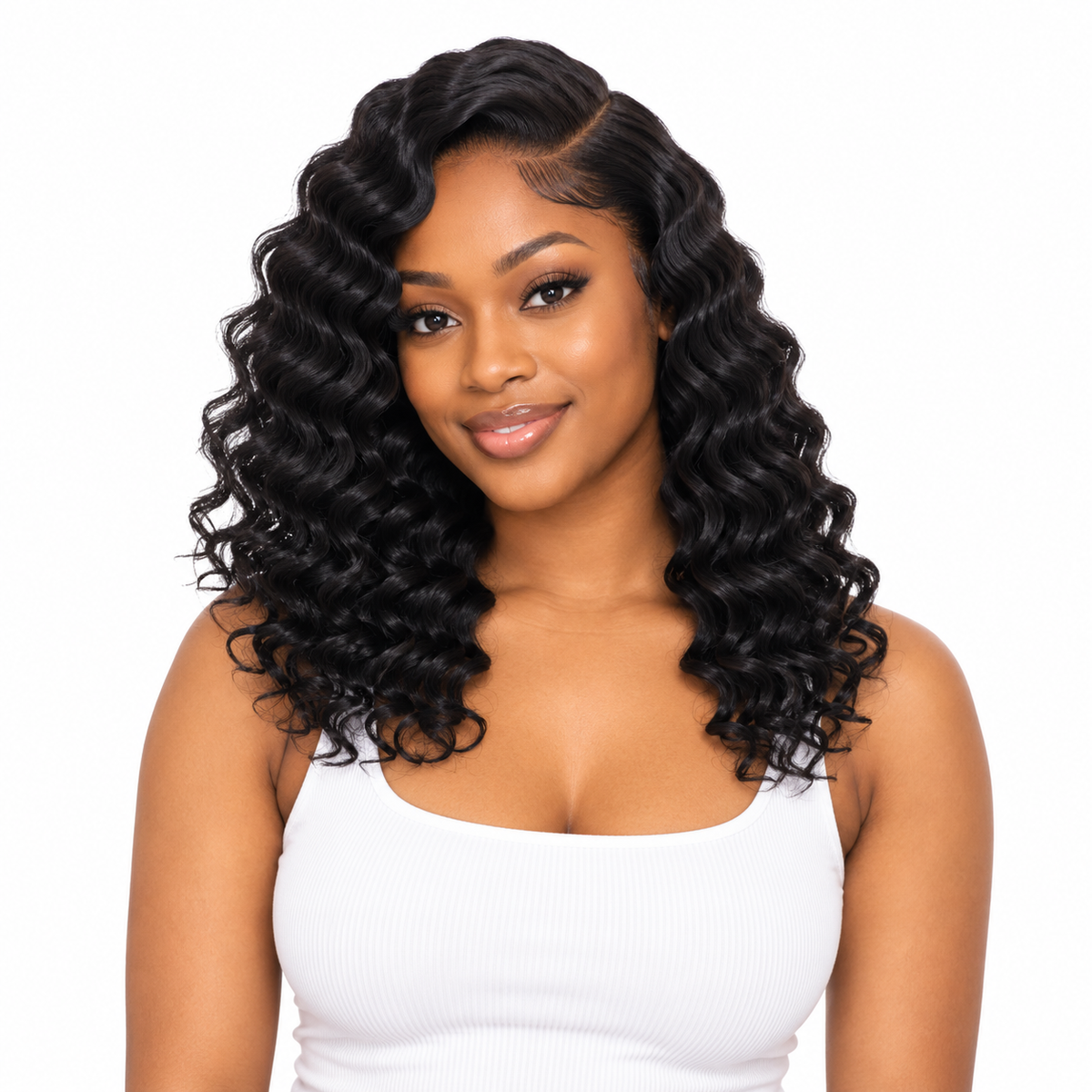 My Beauty Deep Wave color 1B - AI-generated styling example