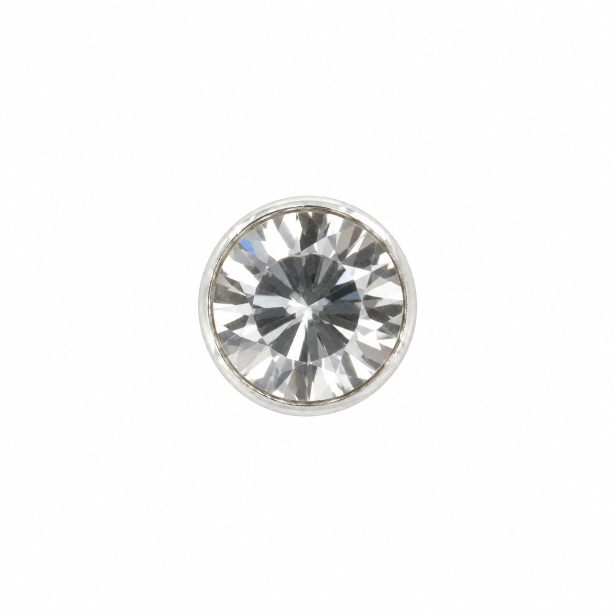 Joy Jewelry NB01 silver round stone a nose stud
