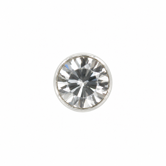 Joy Jewelry NB01 silver round stone a nose stud