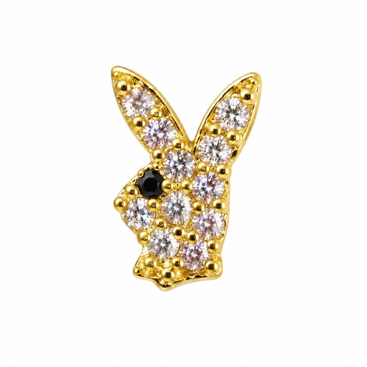 Joy Jewelry NB16 Gold Tone Stone Bunny nose stud