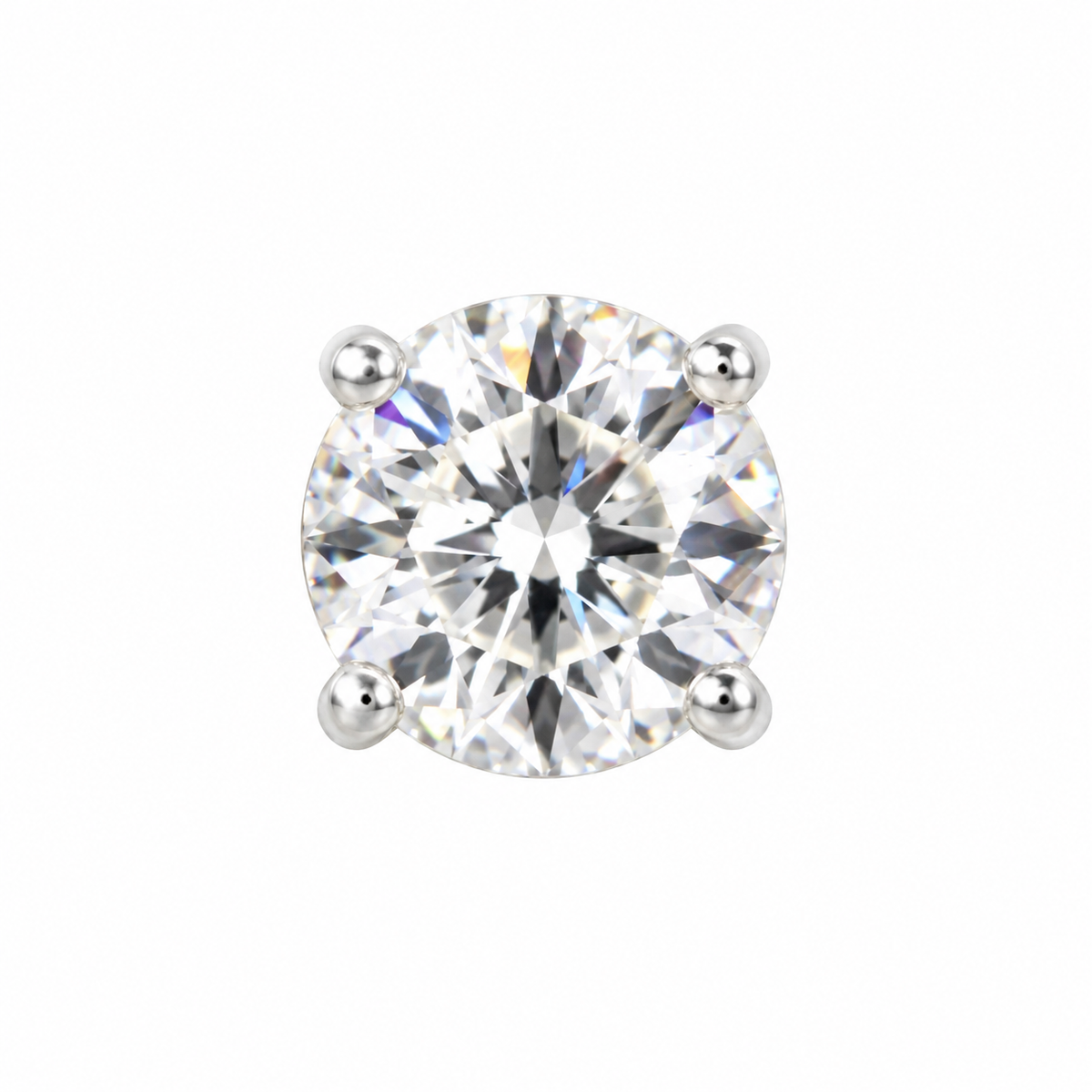 Joy Jewelry NB21 Silver Round Stone B nose stud