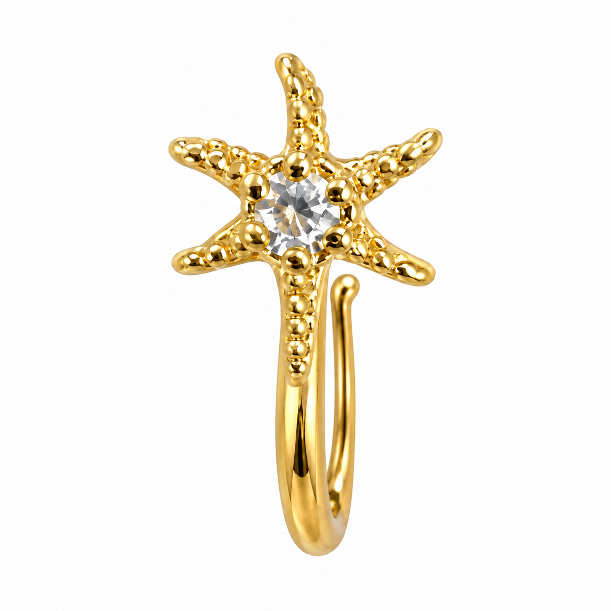 NCFG24 – The One gold-tone starfish nose cuff