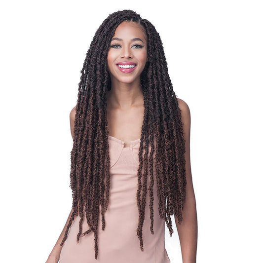 Bobbi Boss Crochet Braids Nu Locs Distressed Curly Tips Butterfly Locs Style 24" 2x