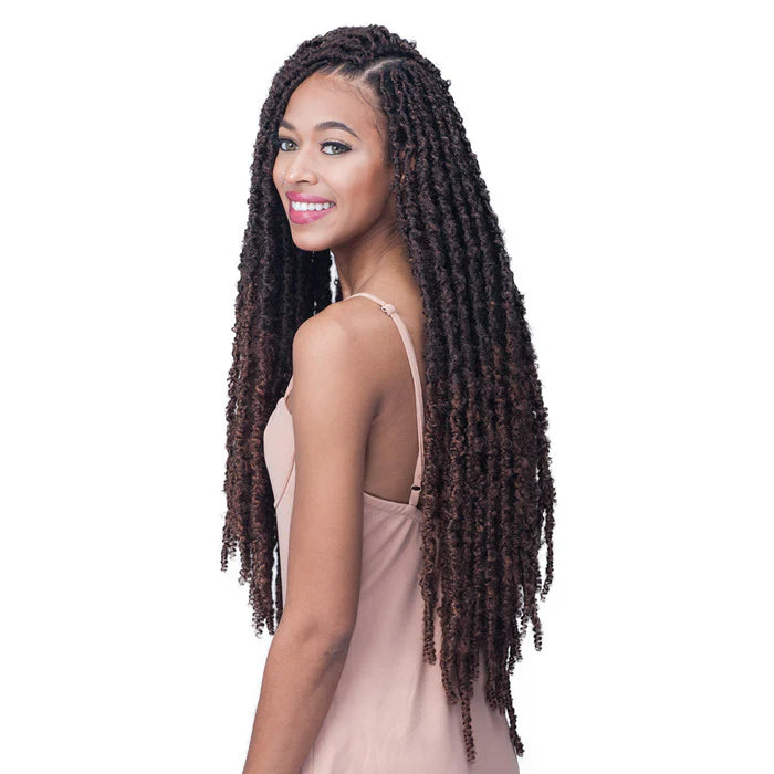 Bobbi Boss Crochet Braids Nu Locs Distressed Curly Tips Butterfly Locs Style 24" 2x