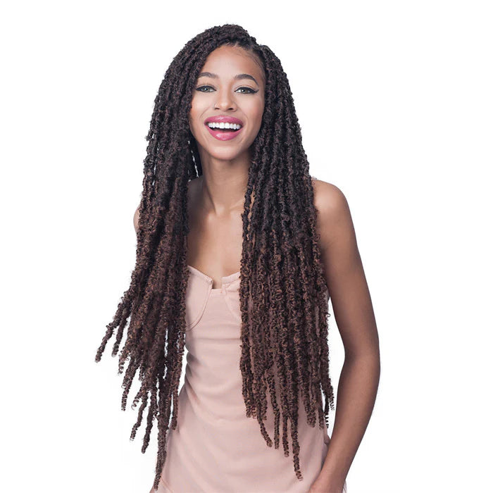 Bobbi Boss Crochet Braids Nu Locs Distressed Curly Tips Butterfly Locs Style 24" 2x