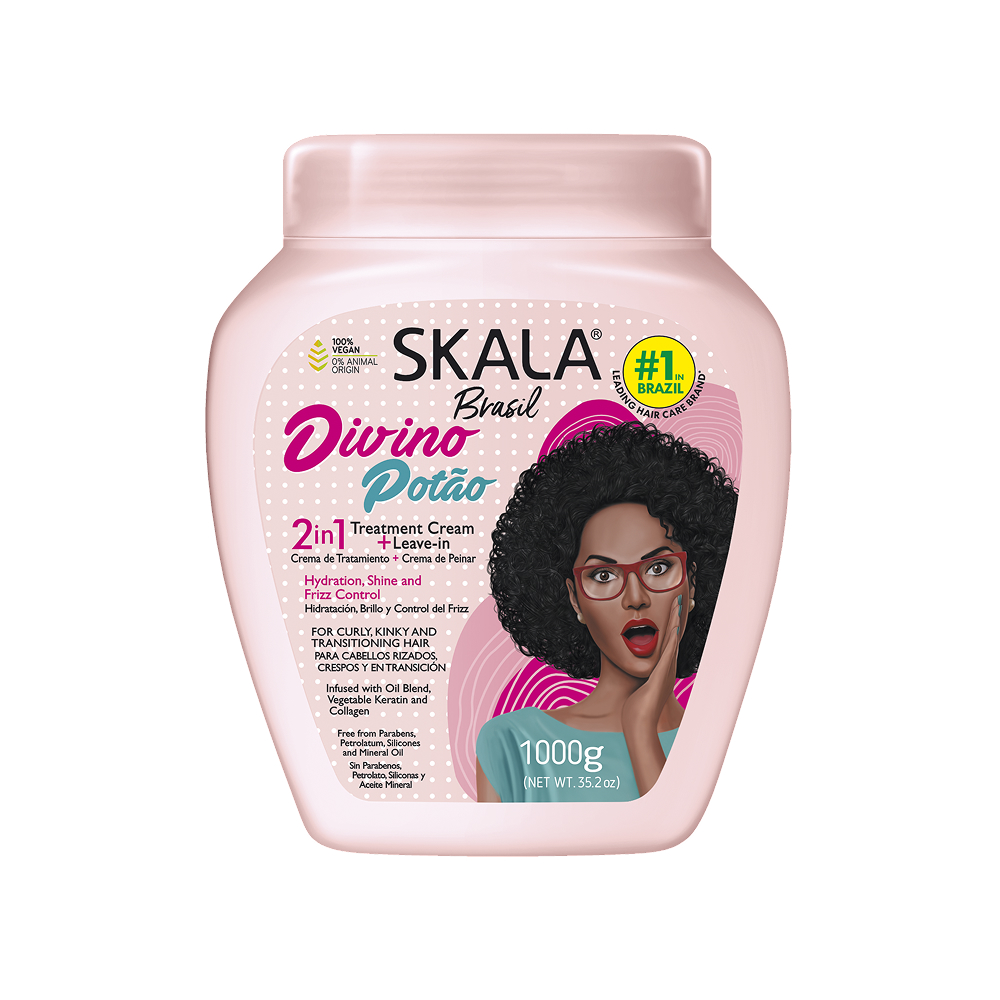 Skala Expert Divino Potao 2-in-1 Hair Treatment Cream and Leave-In Conditioner, For Curly Hair, 35.2oz SKALA