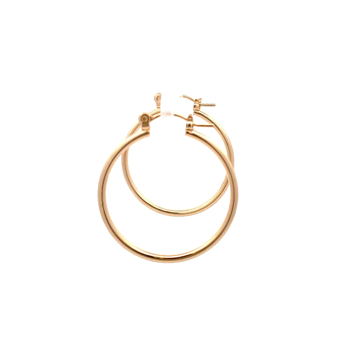 The One Jewelry gold tone Polished Hoop - 06 pin-catch hoop earrings - OPCG6