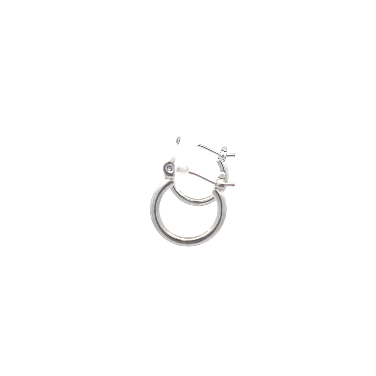The One Jewelry silver tone Polished Hoop - 01 pin-catch hoop earrings - OPCS1