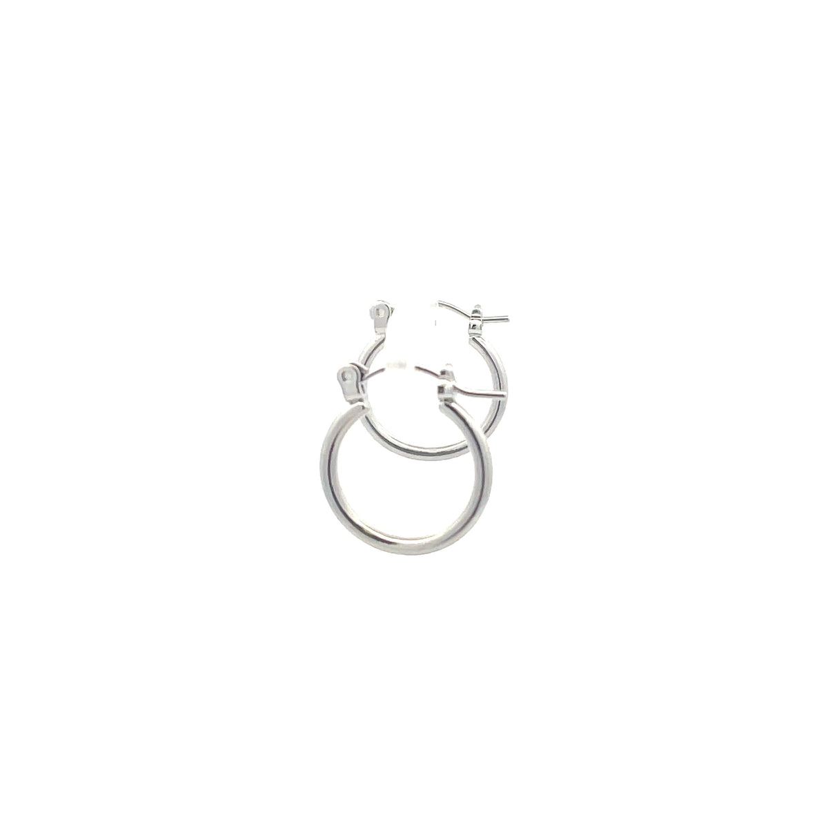 The One Jewelry silver tone Polished Hoop - 02 pin-catch hoop earrings - OPCS2