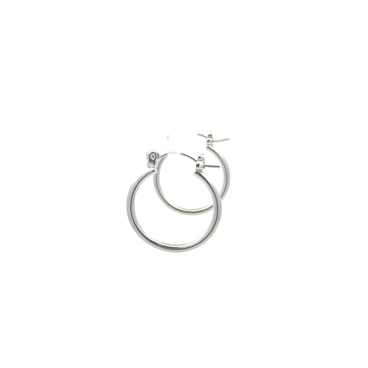 The One Jewelry silver tone Polished Hoop - 03 pin-catch hoop earrings - OPCS3