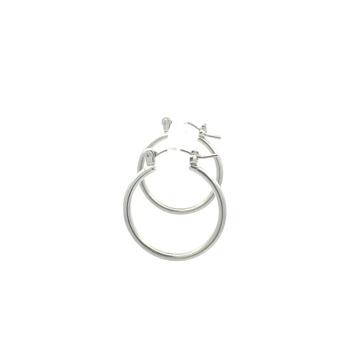 The One Jewelry silver tone Polished Hoop - 04 pin-catch hoop earrings - OPCS4