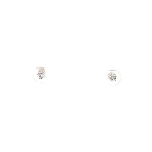The One Jewelry gold-tone round CZ screw-back stud earrings 3 mm