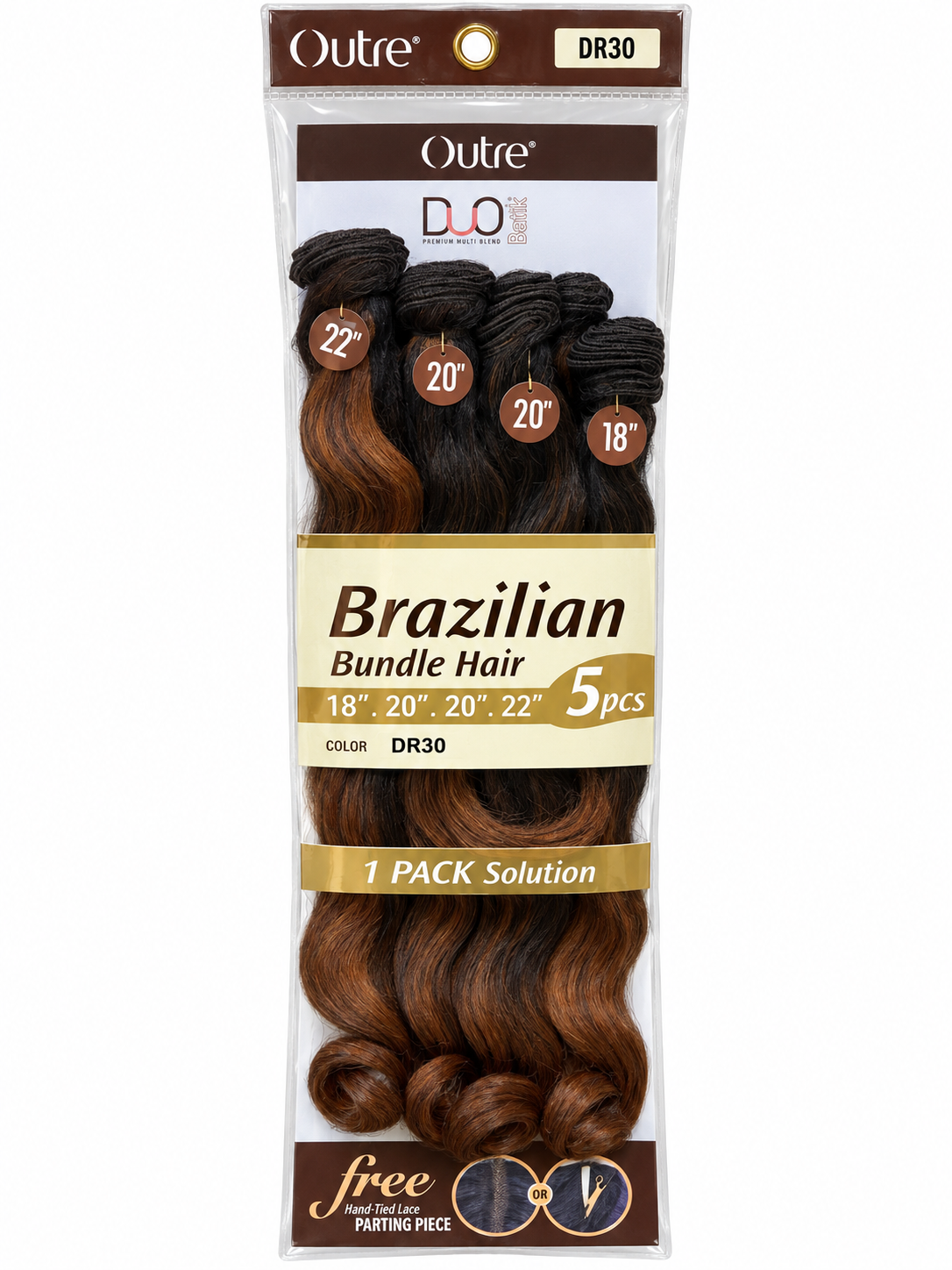 Outre Batik Duo Brazilian 5-piece premium multi blend weave package in DR30