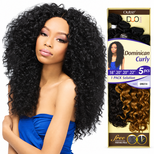 Outre Batik Duo Dominican Curly black-haired supplier model beside DRB27/4 five-piece package