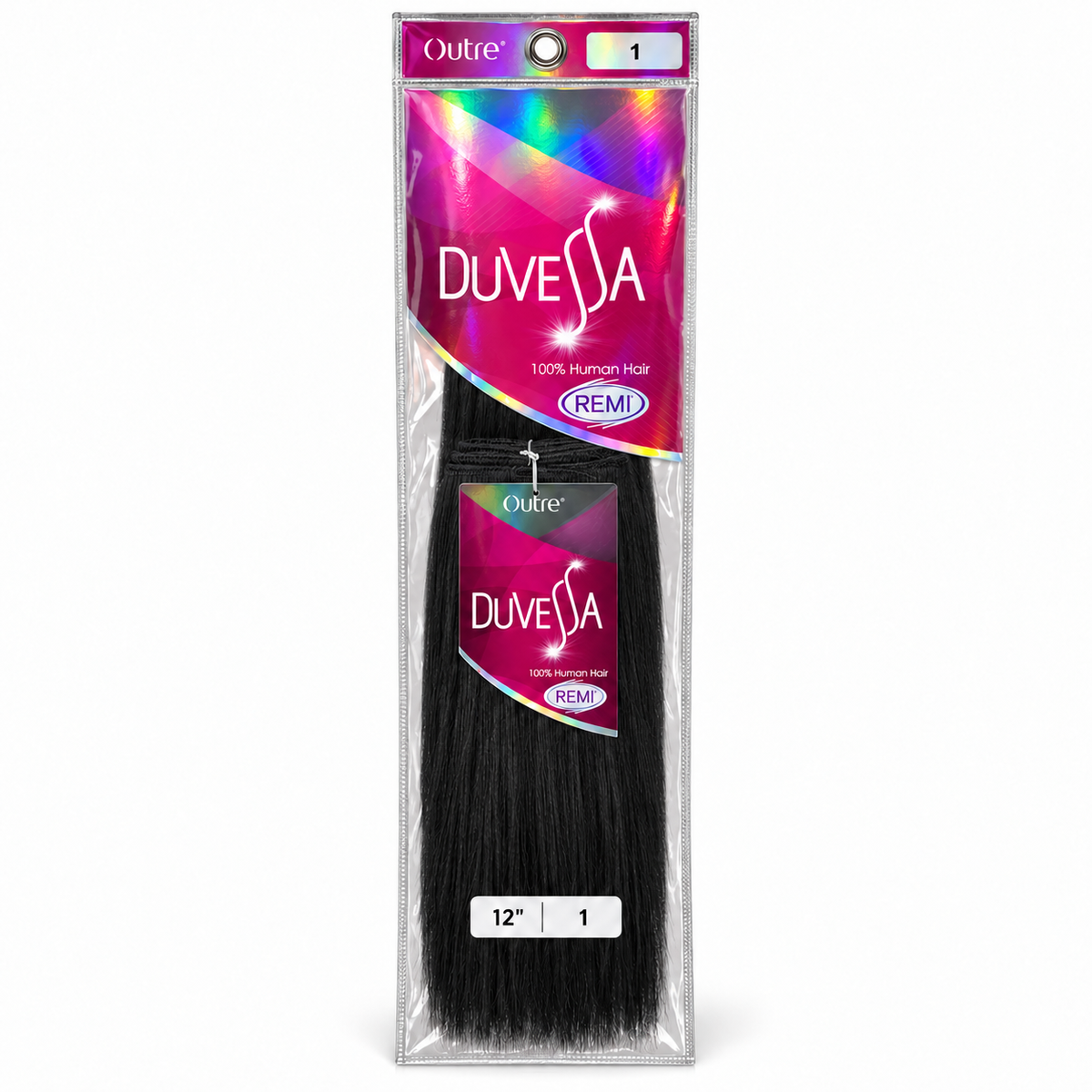 Outre Duvessa Remi human hair in package, color 1, 12 inches