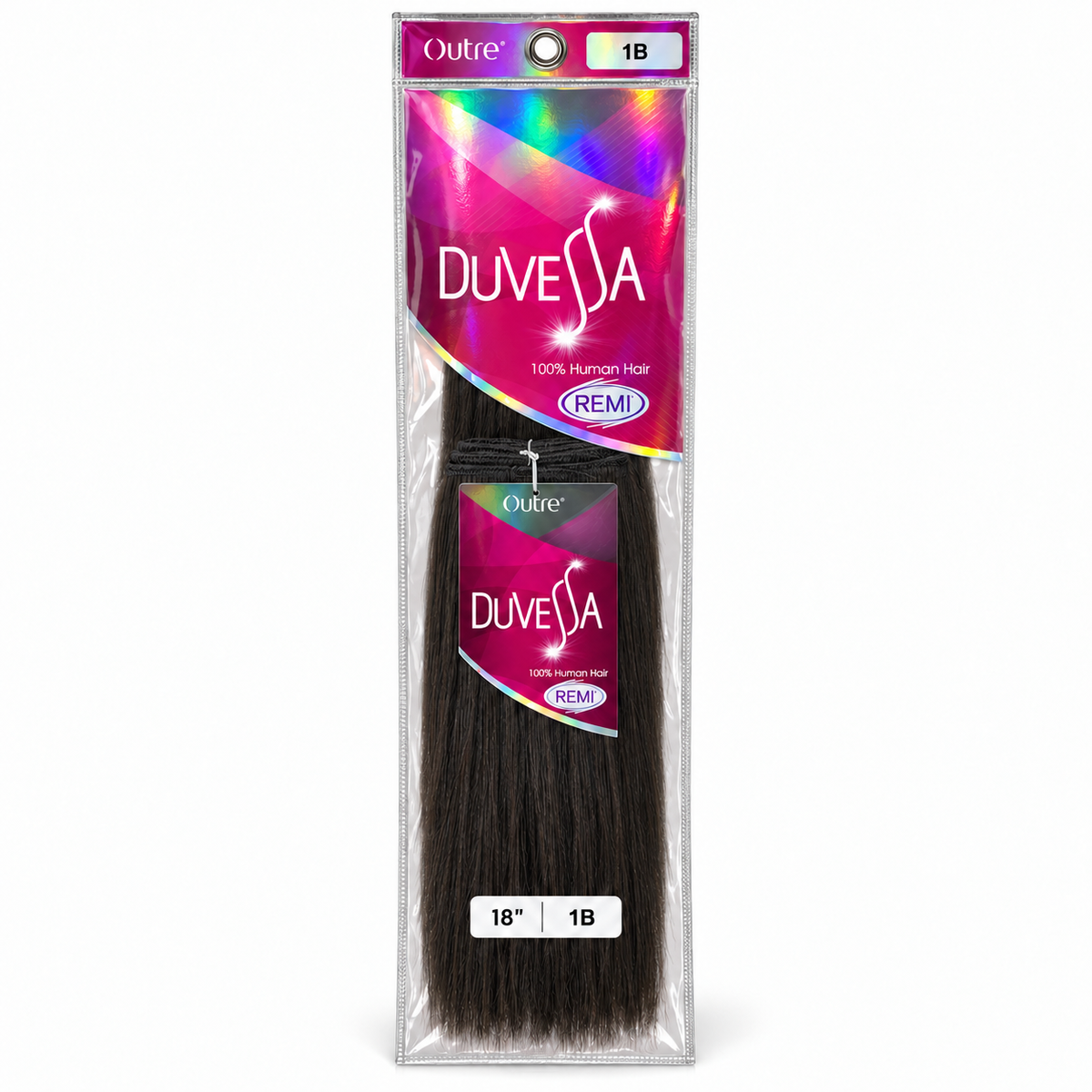 Outre Duvessa Remi human hair in package, color 1B, 18 inches