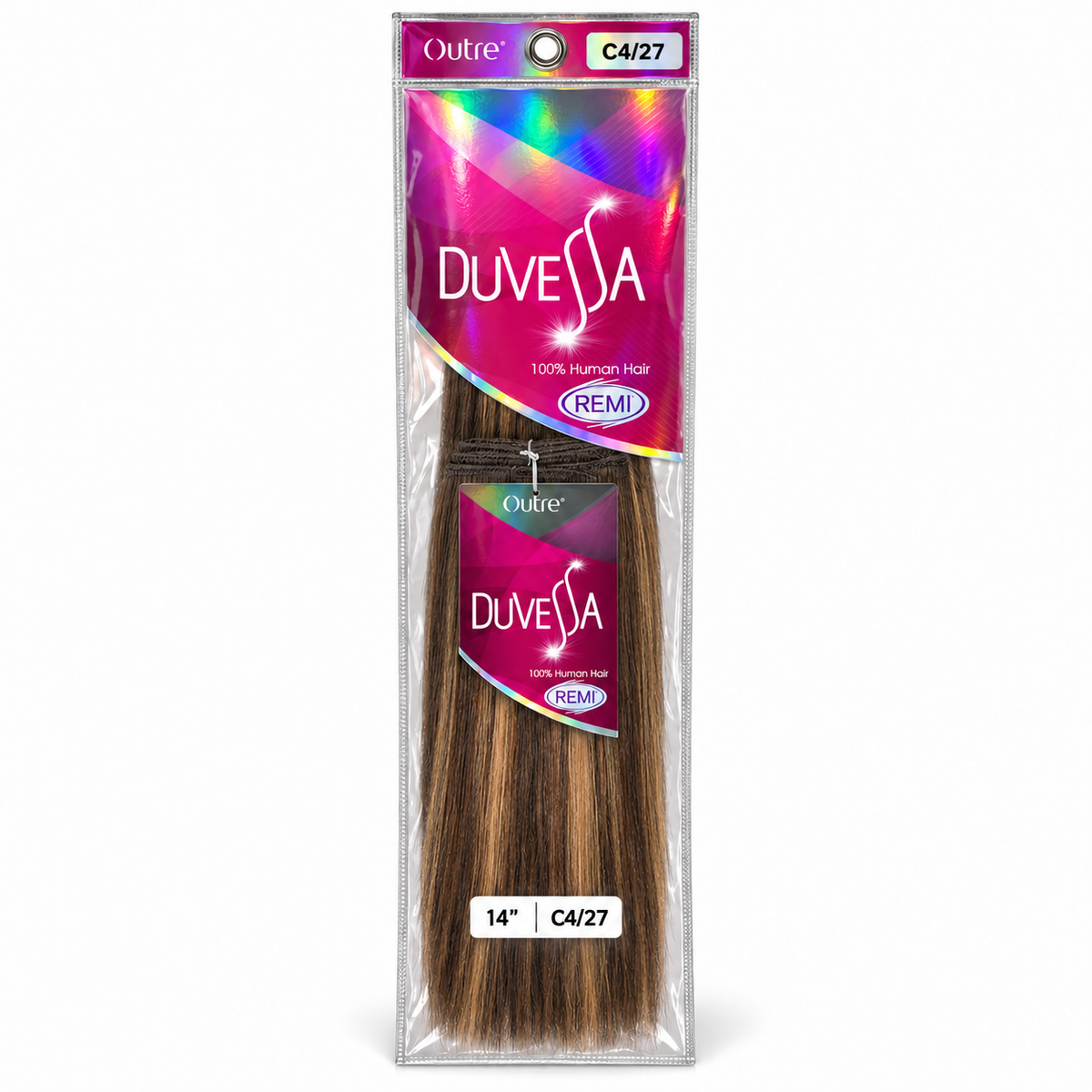Outre Duvessa Remi human hair in package, color C4/27, 14 inches