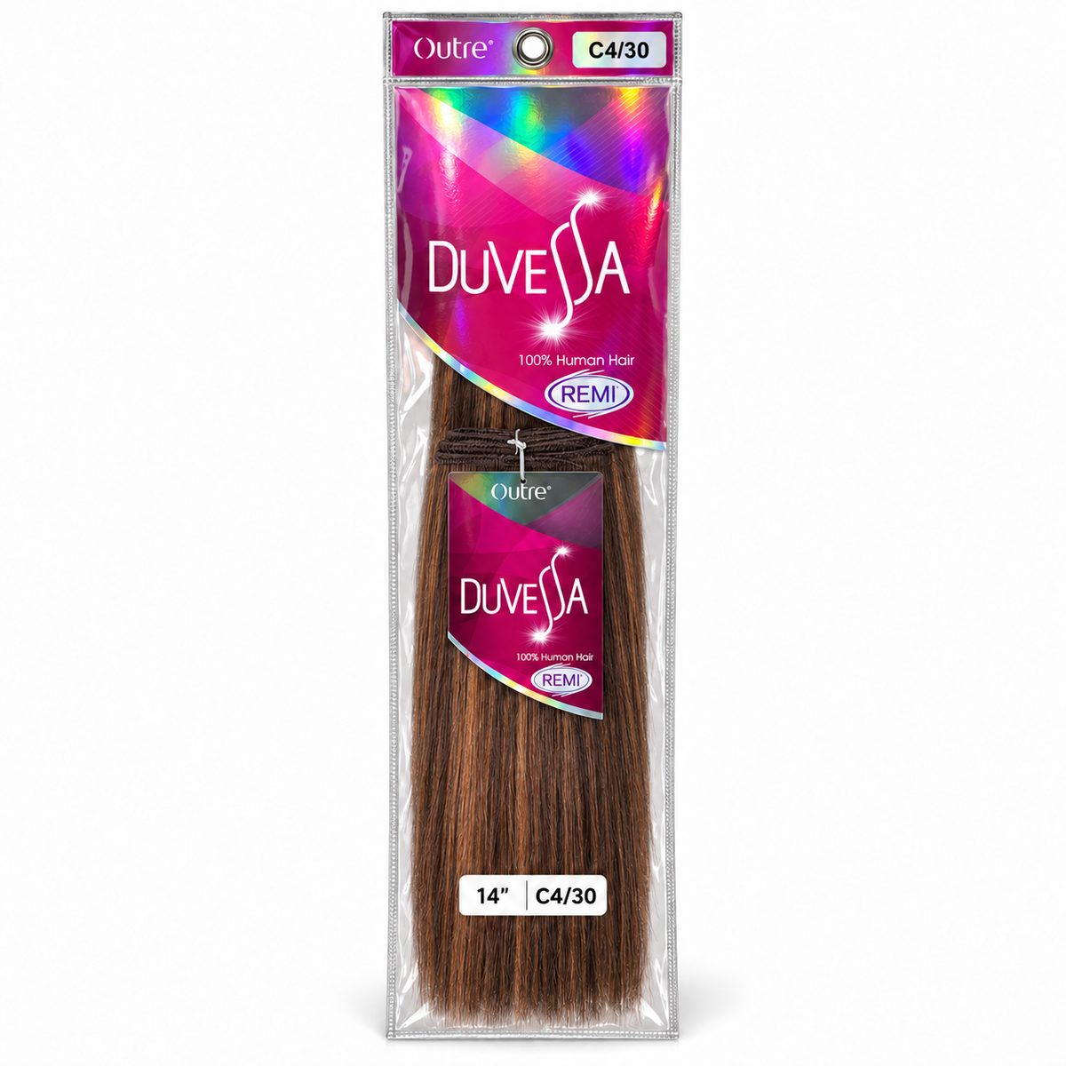 Outre Duvessa Remi human hair in package, color C4/30, 14 inches