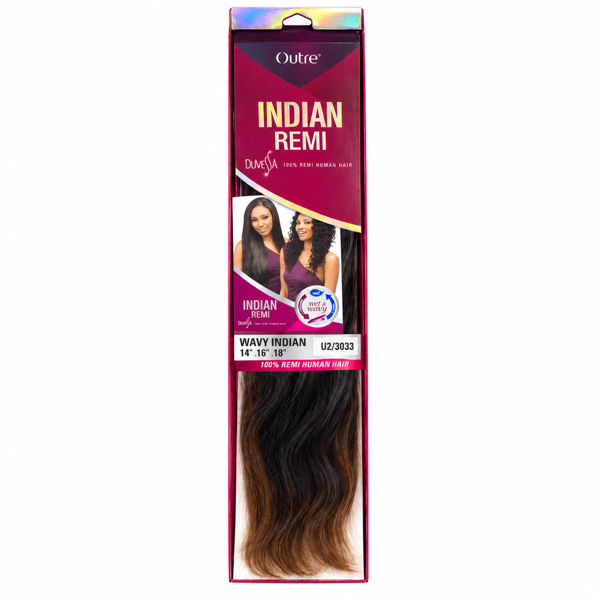 Outre Duvessa Wavy Indian U2/3033 14 16 18 inch product packaging
