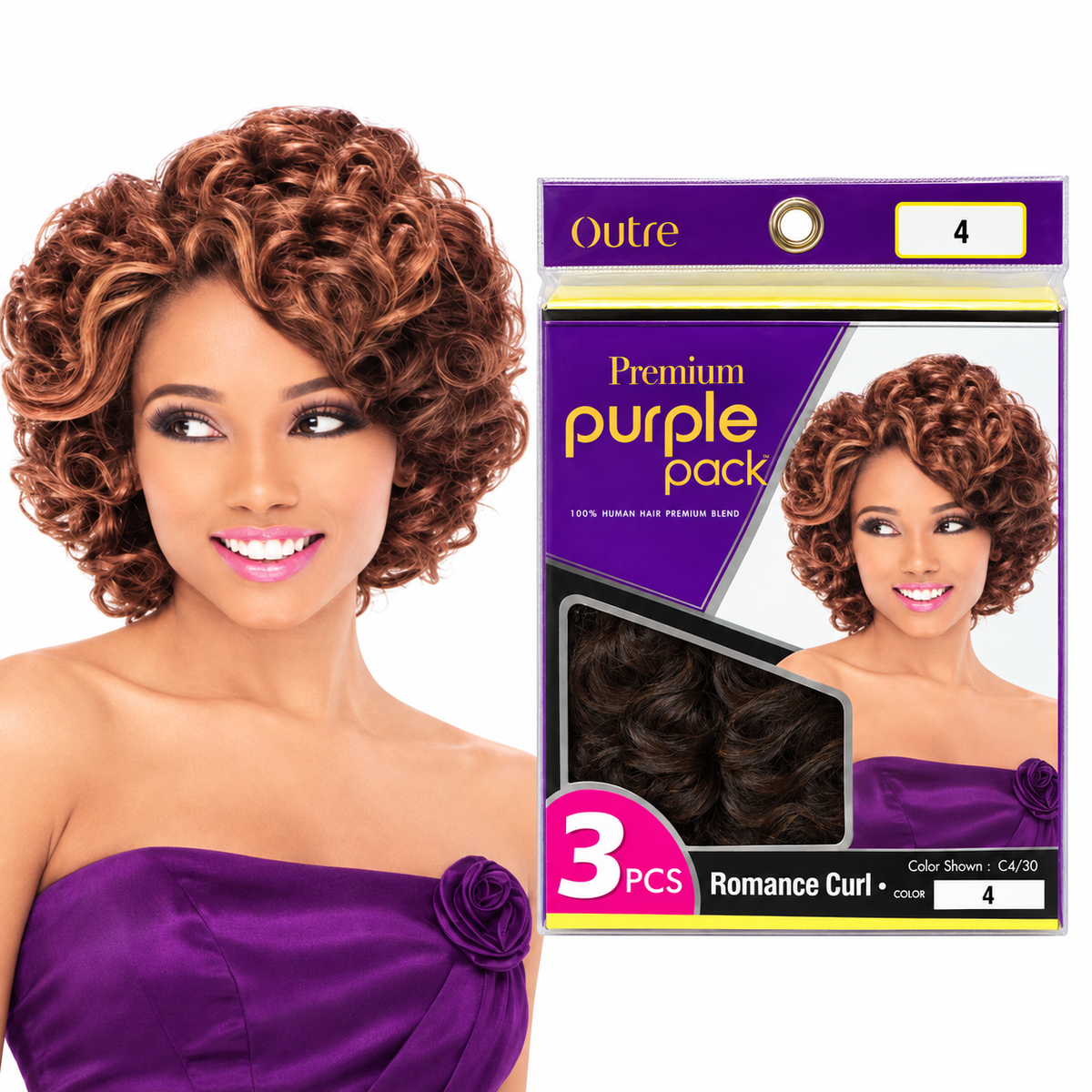 Outre Purple Pack romance curl 3PCS hero