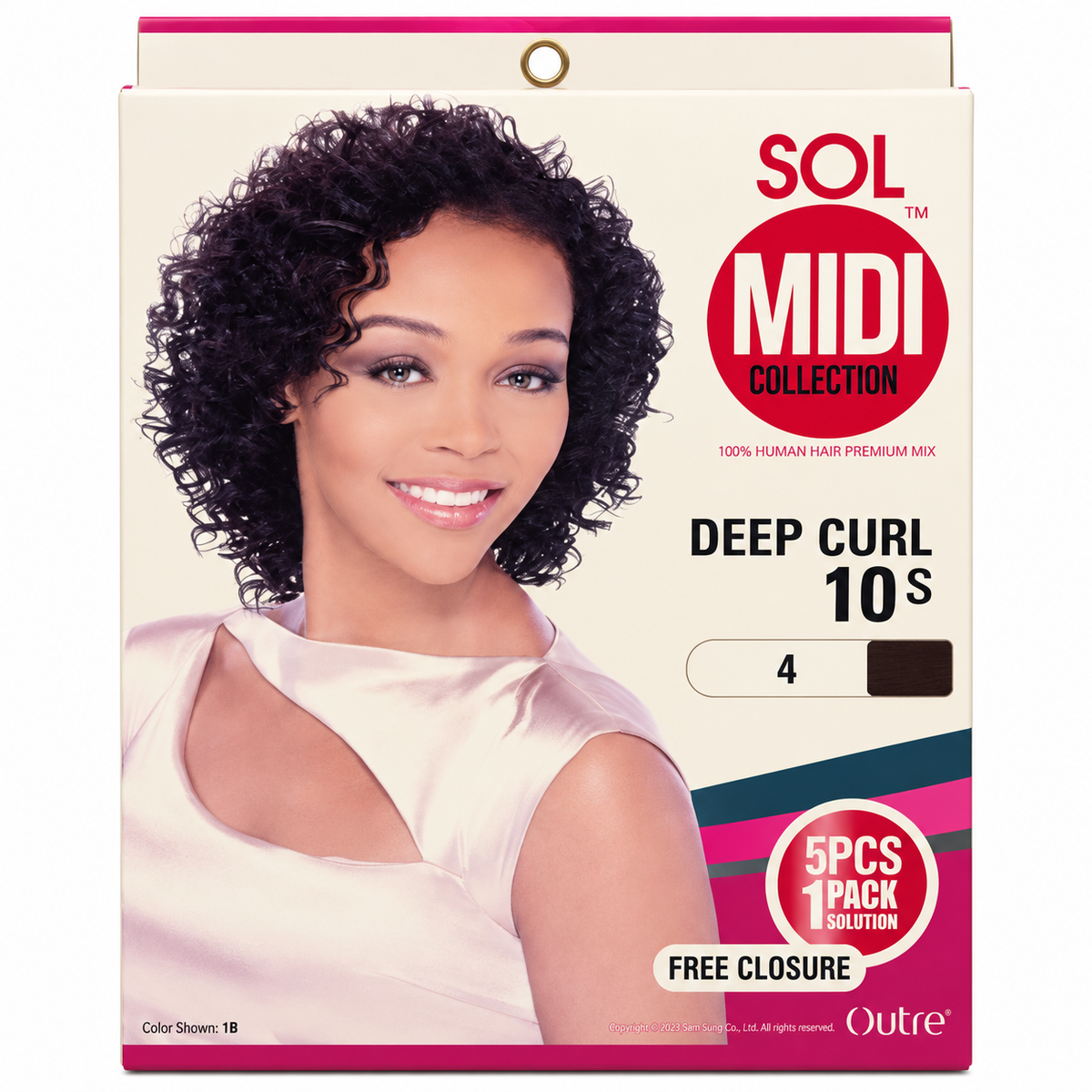 Outre Sol Midi Deep Curl 10S five-piece package color 4