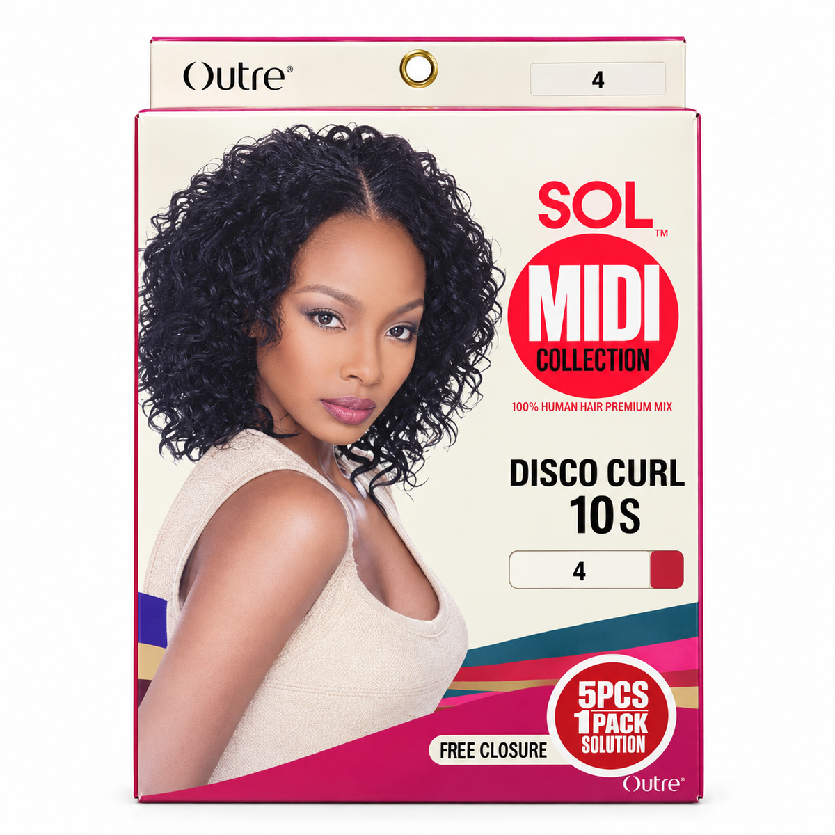 Outre Sol Midi Disco Curl 10S five-piece package color 4