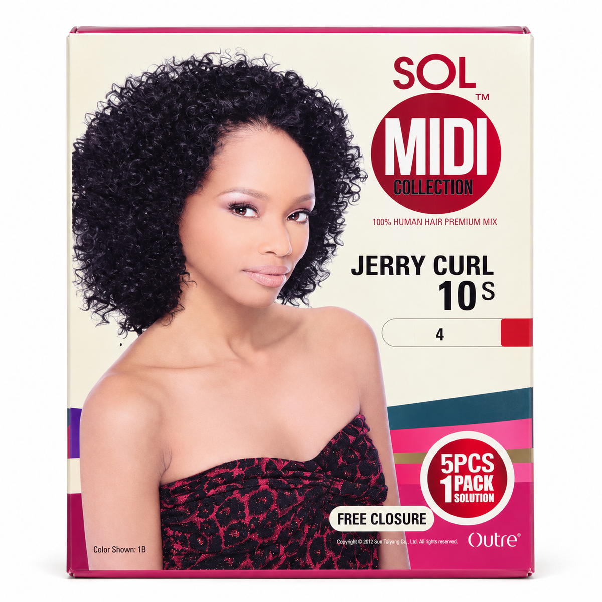 Outre Sol Midi Jerry Curl 10S five-piece package color 4