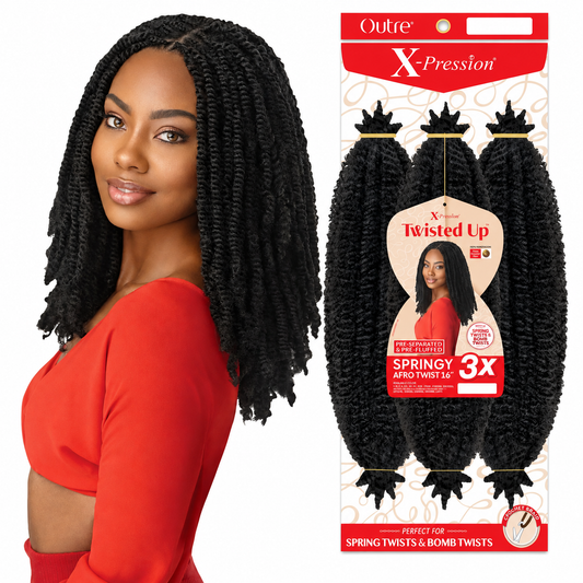 Outre Twisted Up 3X Springy Afro Twist 16 inch — original model and package