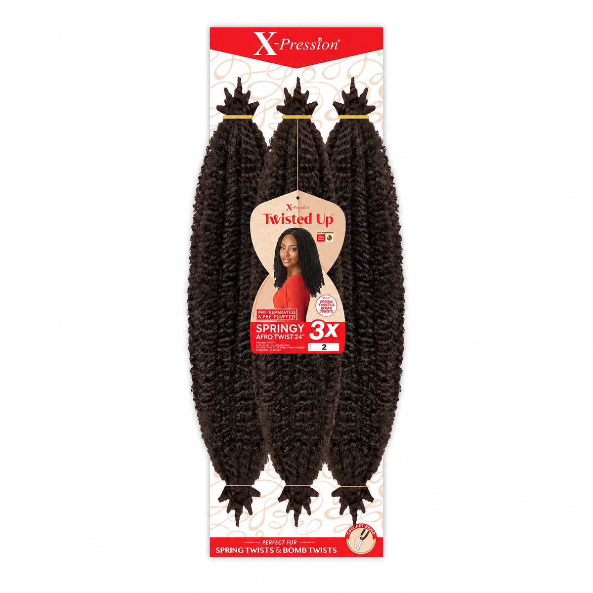 Outre Twisted Up 3X Springy Afro Twist 24 inch — color 2 full package