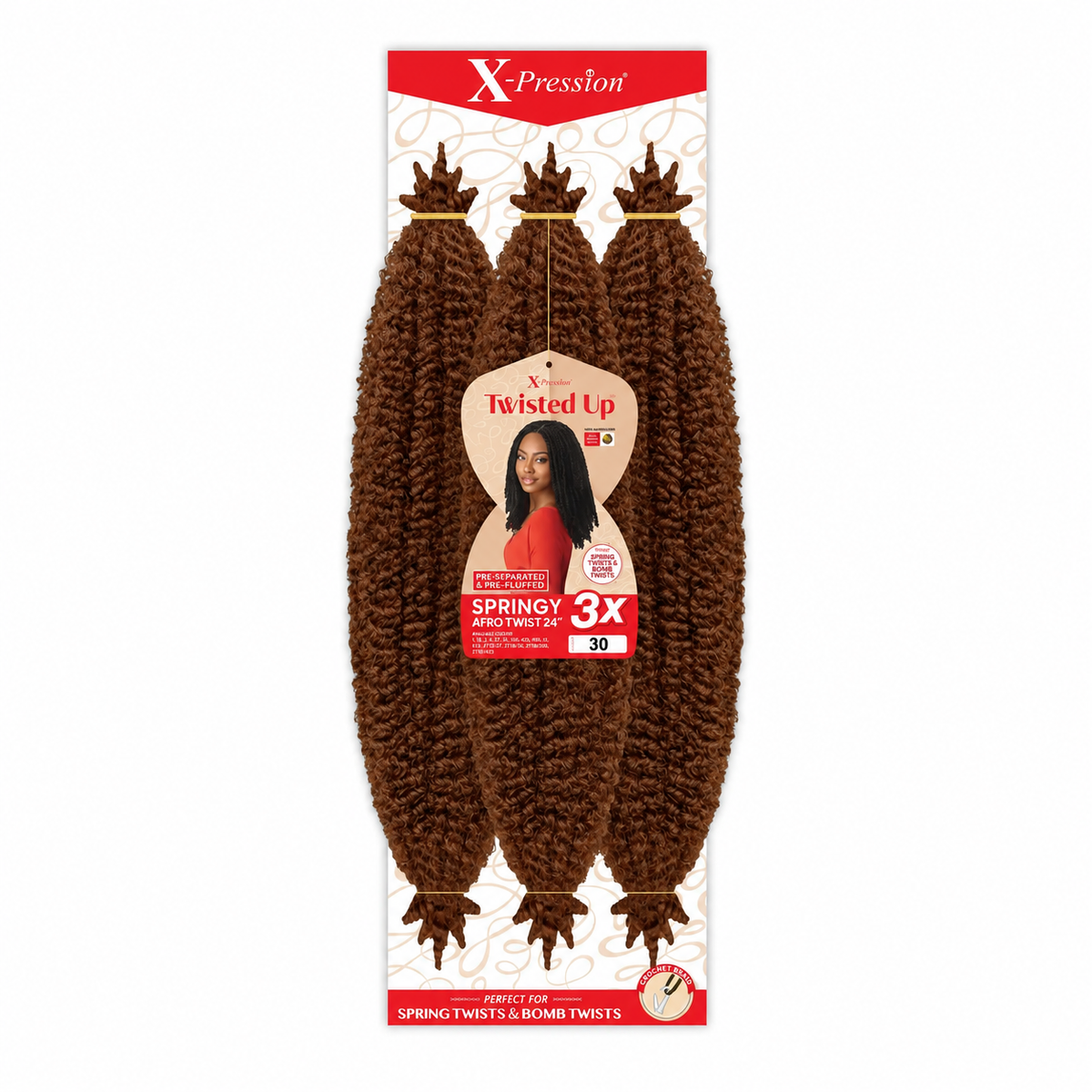 Outre Twisted Up 3X Springy Afro Twist 24 inch — color 30 full package