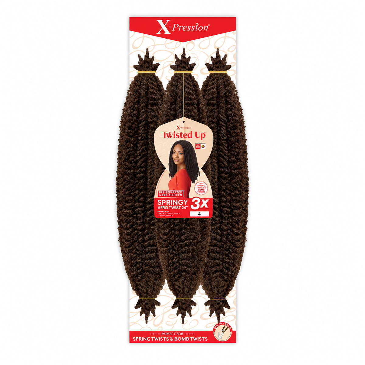 Outre Twisted Up 3X Springy Afro Twist 24 inch — color 4 full package
