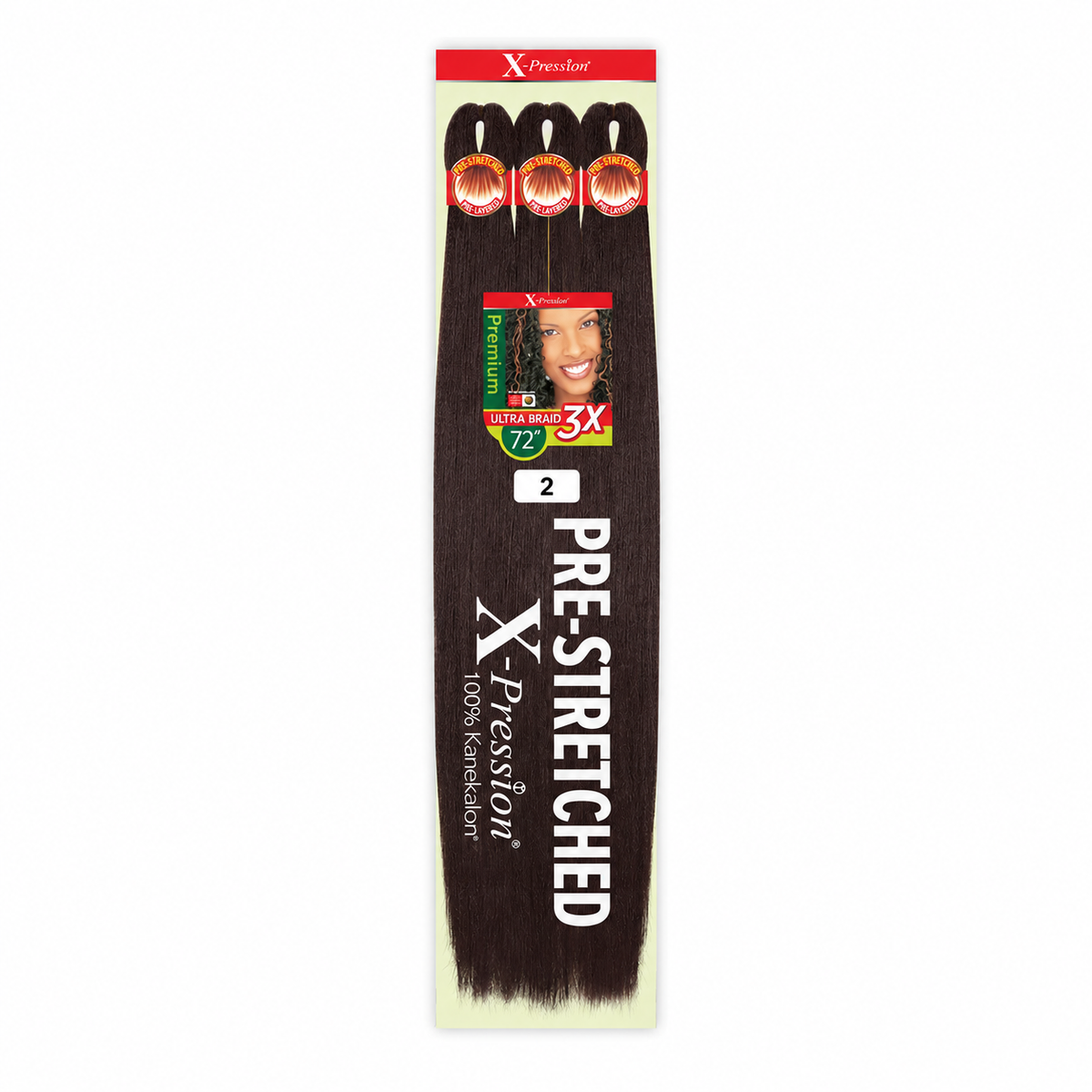 Outre X-Pression Ultra 3X 72-inch — 2, three bundles in labeled retail package — generated product illustration