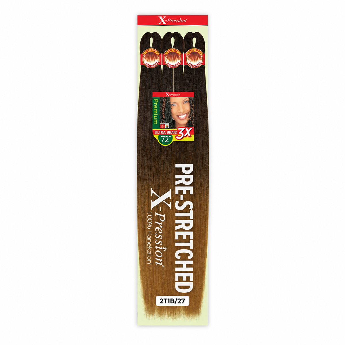 Outre X-Pression Ultra 3X 72-inch — 2T1B/27, three bundles in labeled retail package — generated product illustration