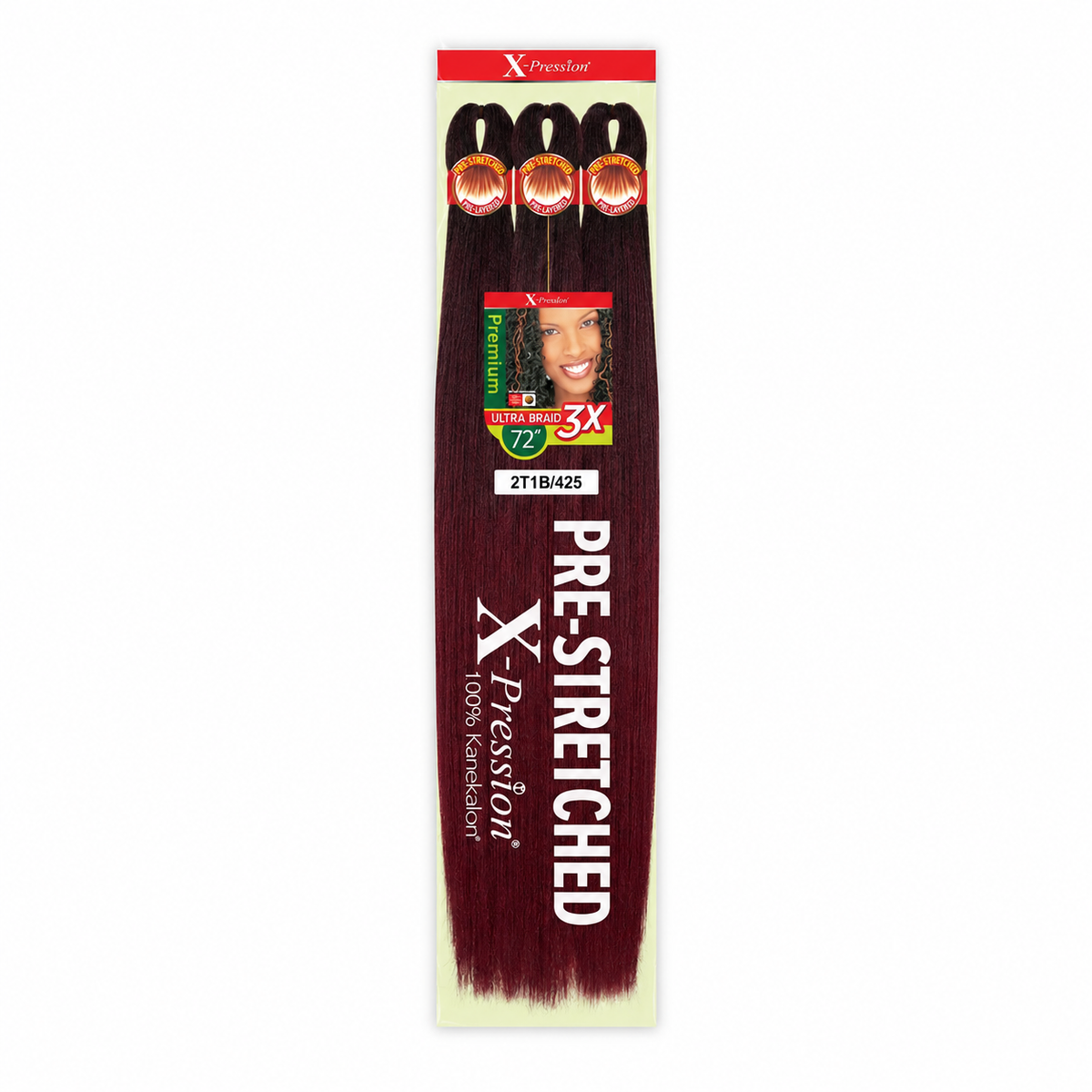 Outre X-Pression Ultra 3X 72-inch — 2T1B/425, three bundles in labeled retail package — generated product illustration