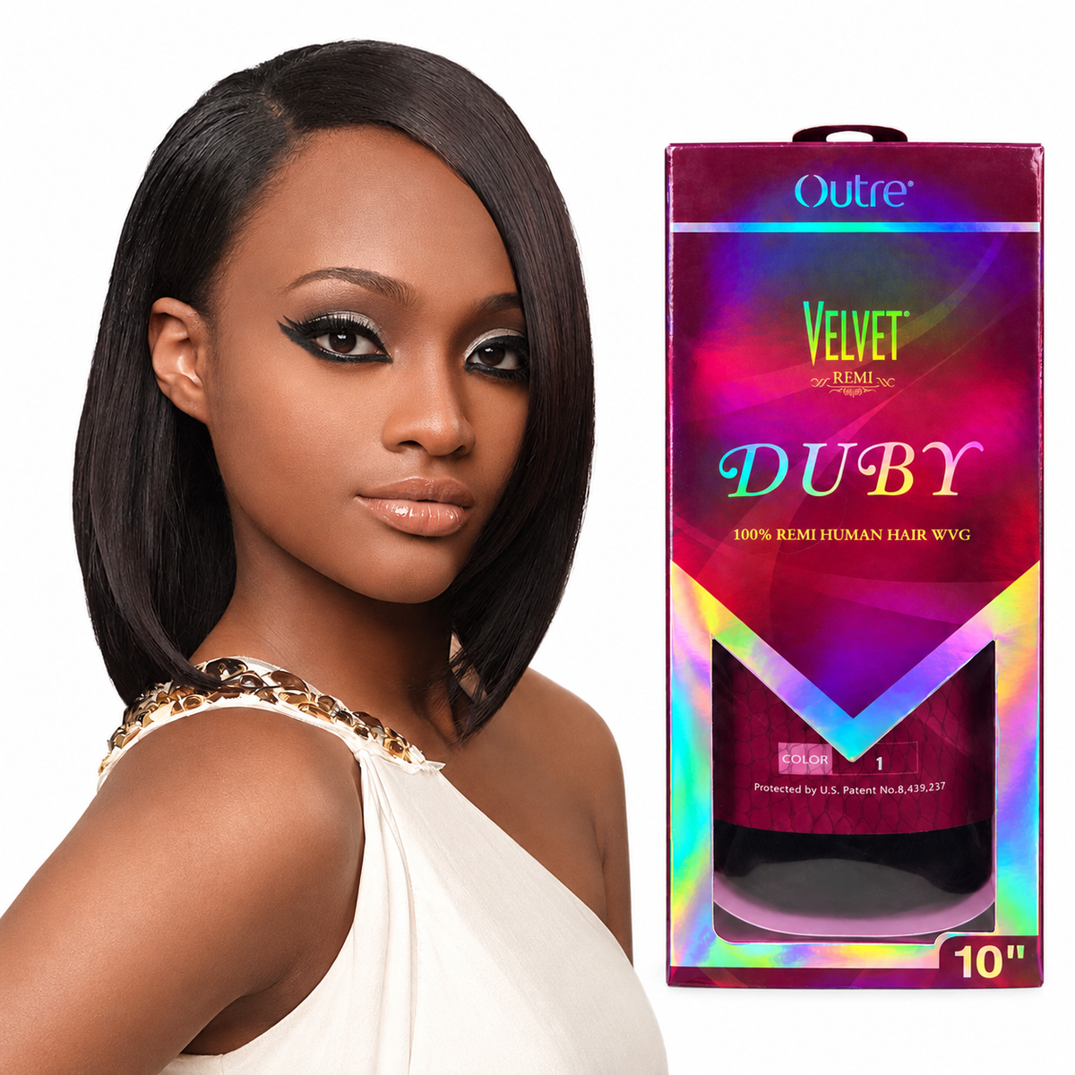 Outre Velvet Remi Duby 10-inch color 1 package beside catalog model