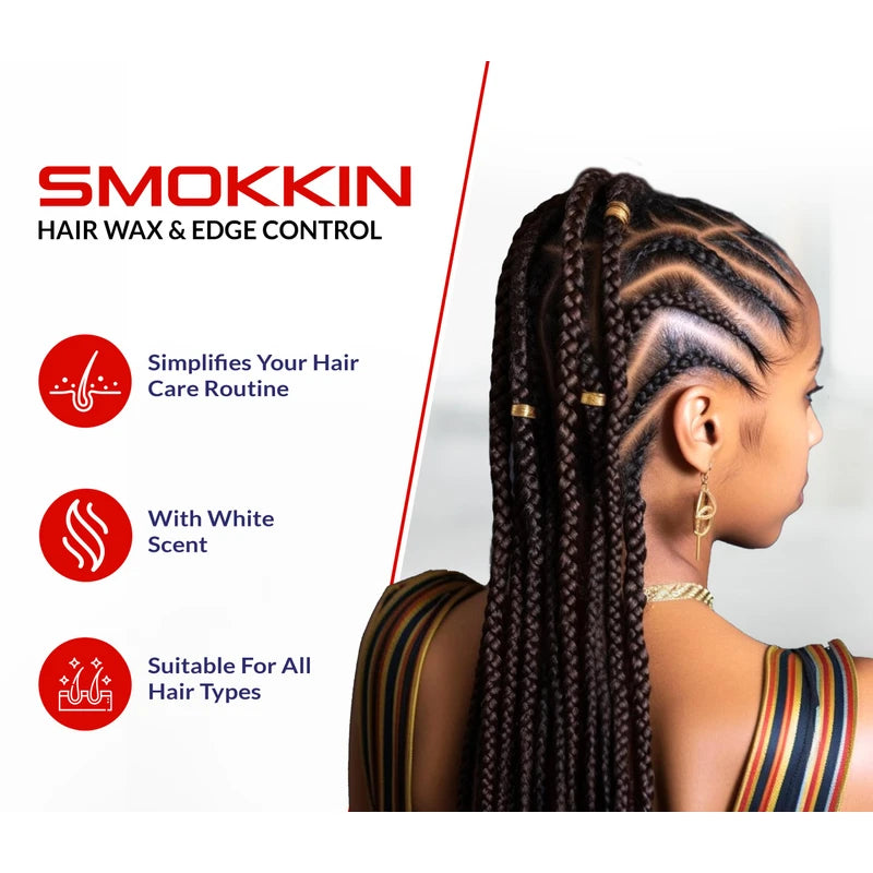 Strong Hold Hair Gel with Argan Oil, Edge Control, Braiding