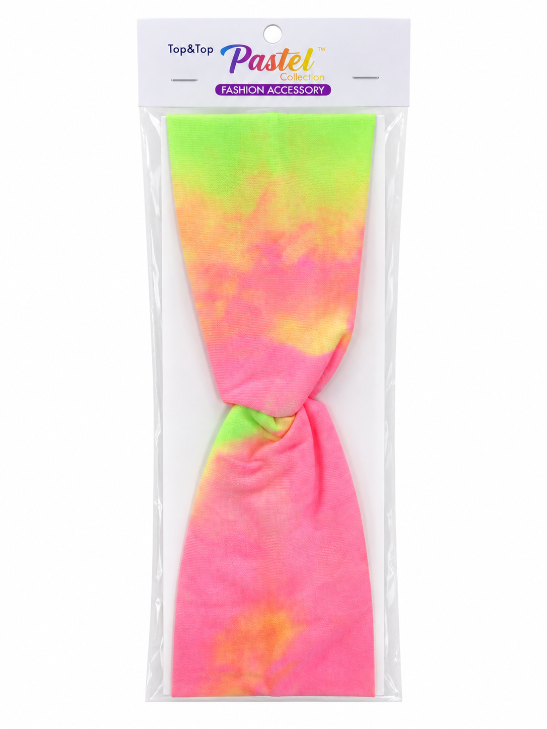 Pastel Collection knot headband in Pink/Green Tie-Dye
