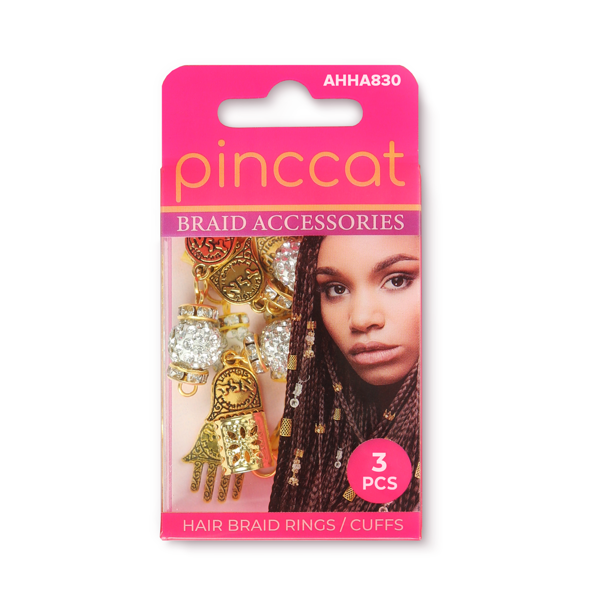 Pinccat AHHA830 hair braid accessories in retail packaging