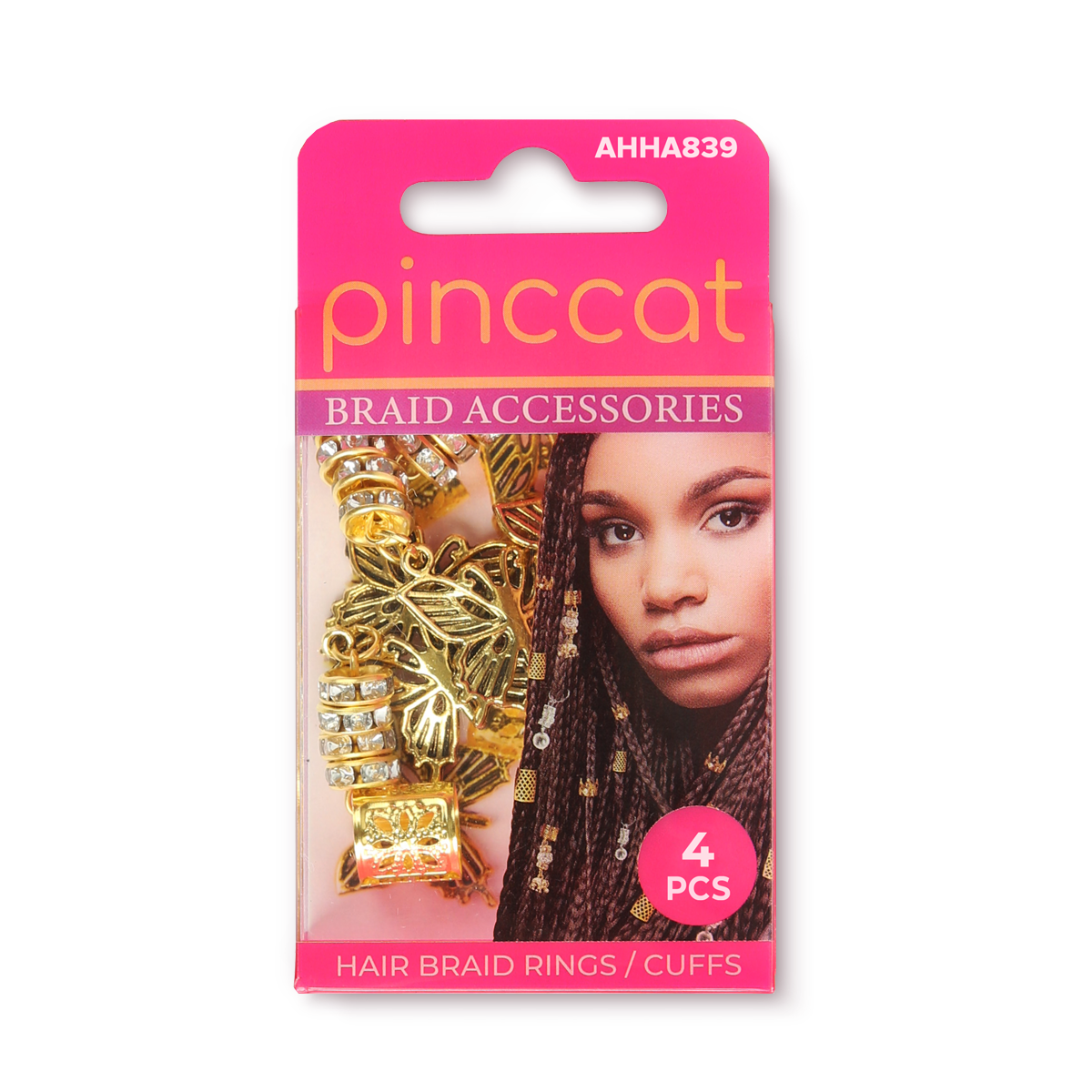 Pinccat AHHA839 hair braid accessories in retail packaging