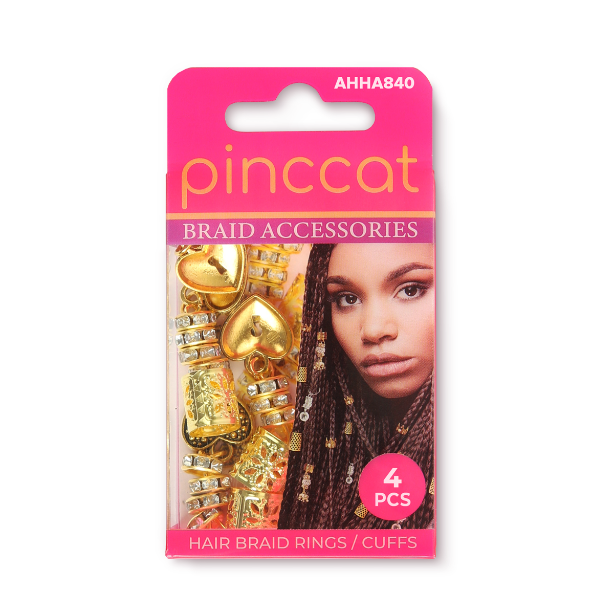 Pinccat AHHA840 hair braid accessories in retail packaging
